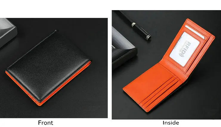 GENODERN RFID Blocking Men Mini Leather Ultra Fashion Dollar Slim Male Purse