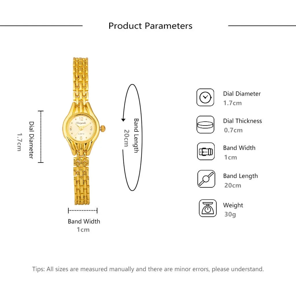 Hight Quality Brand Quartz Watch Womens Small Round Dial Quartz Wristwatches Fashion Women Gift Metal Watch Reloj Mujer