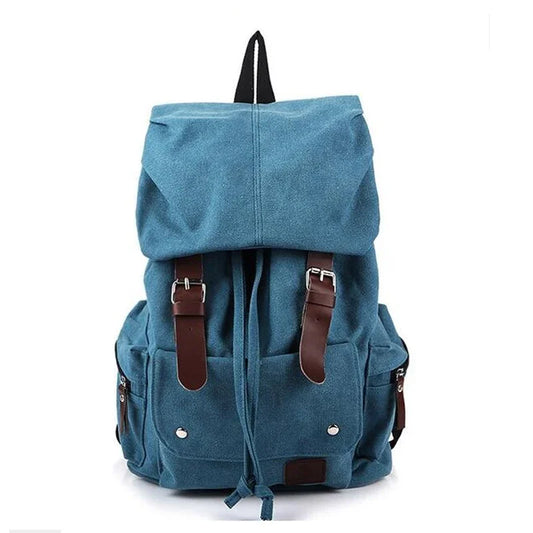 2025 Men Casual Canvas Large Capacity Practical Backpack Casual Travel Bagpack Teenagers School Bags Black Brown Green WL22
