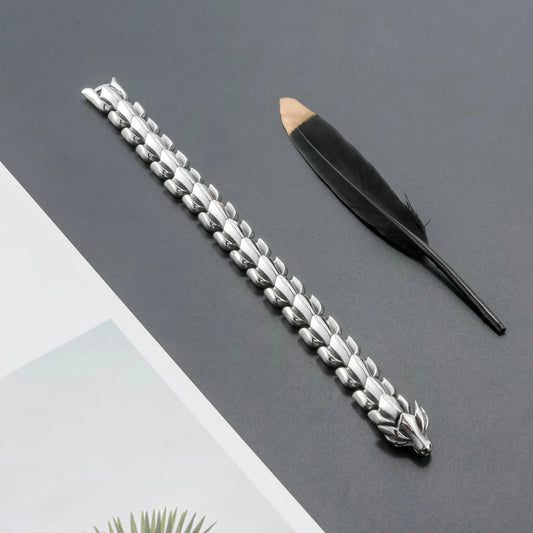 2025 Punk Style Men's Personality Creative Fashion Keel Chain Bracelet, Trendy Domineering Titanium Steel Bracelet