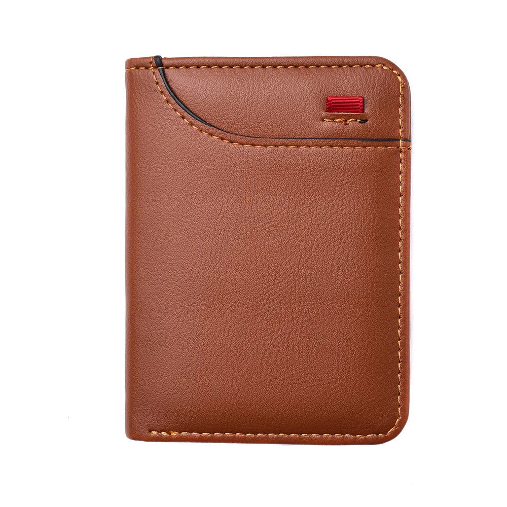 1pc Men's Minimalism PU Leather Credit Card Wallet, Men's Fashion Soft Thin ID Card Holder, Slim Small Cards Cases Holder