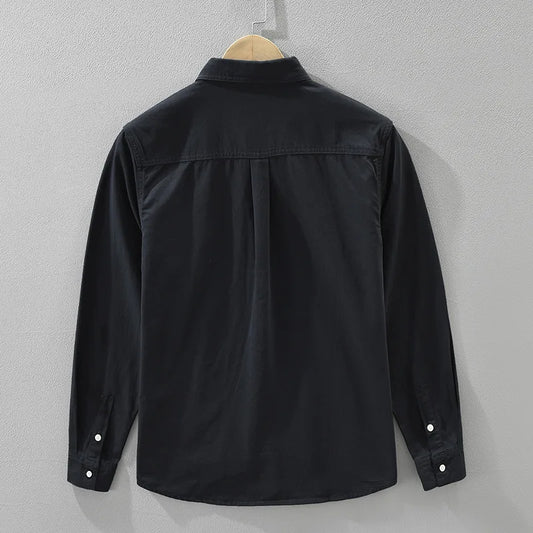 2025 Autumn New Casual Cargo Soft Cotton Long Sleeve Shirt for Men Clothing Versatile Streetwear CM7686