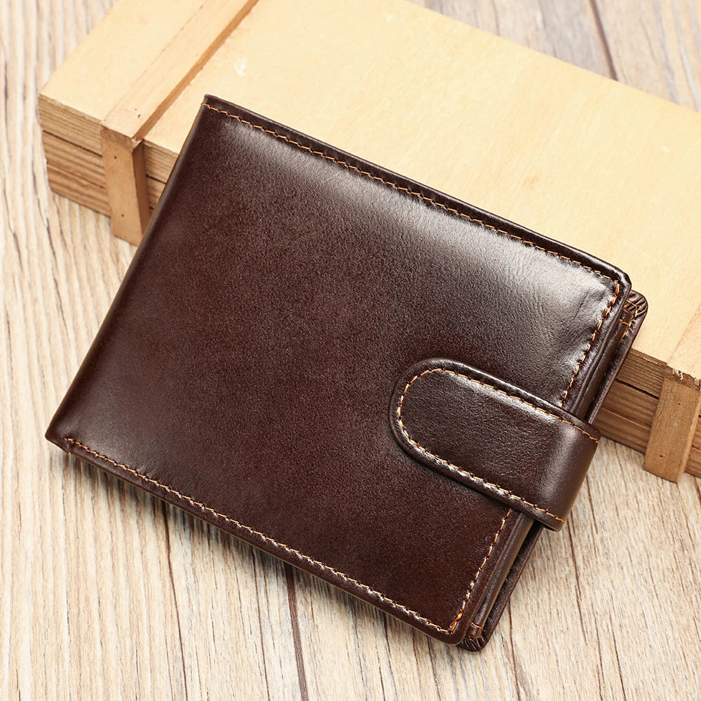 WESTAL RFID Designer Wallet Men Genuine Leather RFID Wallet Front Coin Pocket Purse Money Bag Leather Card Holder Wallet for Men