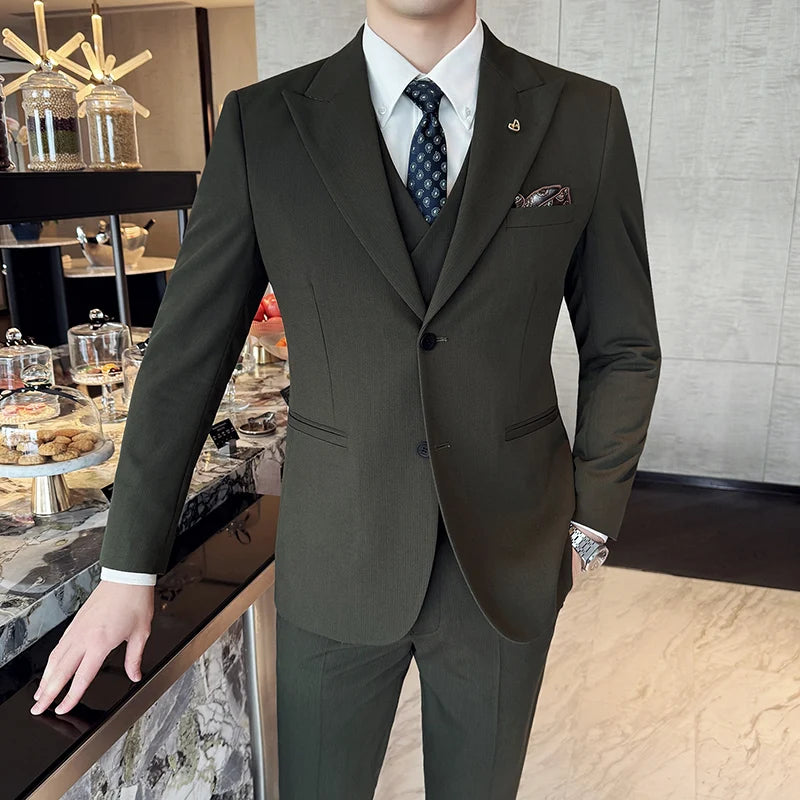 Men’s Slim-Fit Three-Piece Suit