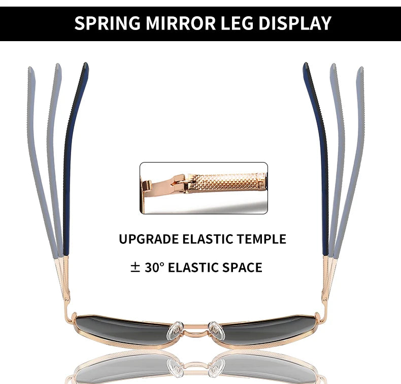 GCV 2025 Brand Classic Pilot Square Polarized Sunglasses Metal Frame Men's Driving Male Sun Glasses Eyewear UV Blocking Luxury