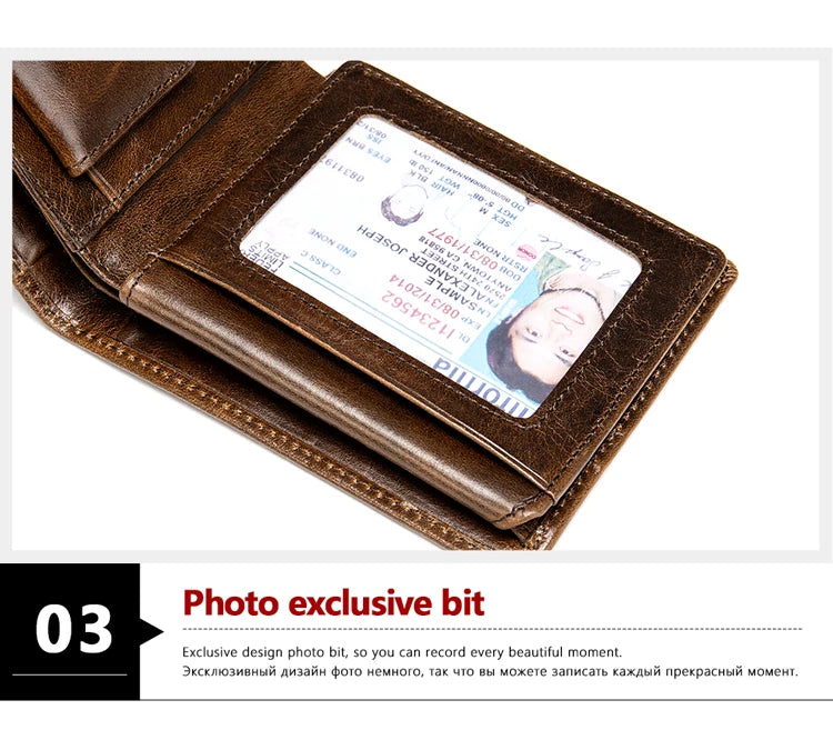 WESTAL RFID Men's Wallet Luxury Purse For Men Designer Wallet Men's Coin Purse Credit Card Holder Wallet For Men Money Bags 7313