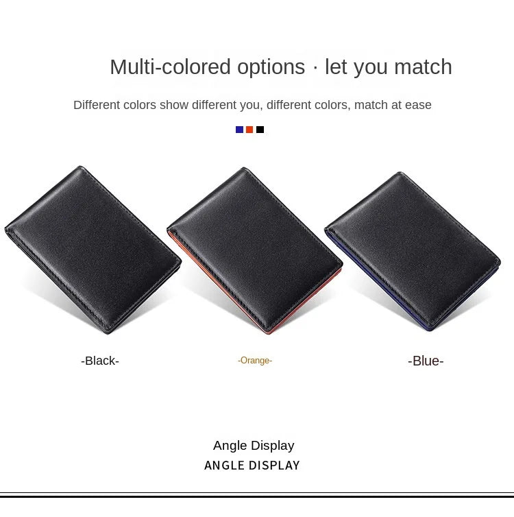 GENODERN RFID Blocking Men Mini Leather Ultra Fashion Dollar Slim Male Purse