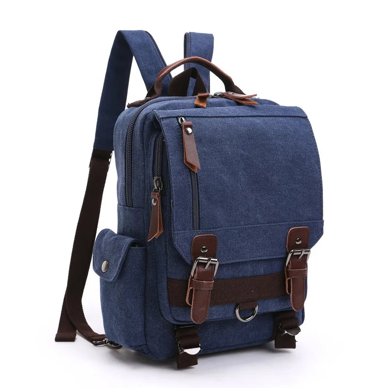MARKROYAL Fashion Women Backpack Vintage Canvas Shoulder Bag Leisure Vogue Package Duffel Bag Wild School Bags For Teenage Girls