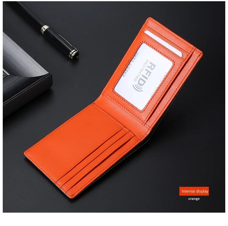 GENODERN RFID Blocking Men Mini Leather Ultra Fashion Dollar Slim Male Purse