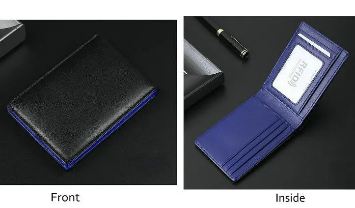 GENODERN RFID Blocking Men Mini Leather Ultra Fashion Dollar Slim Male Purse