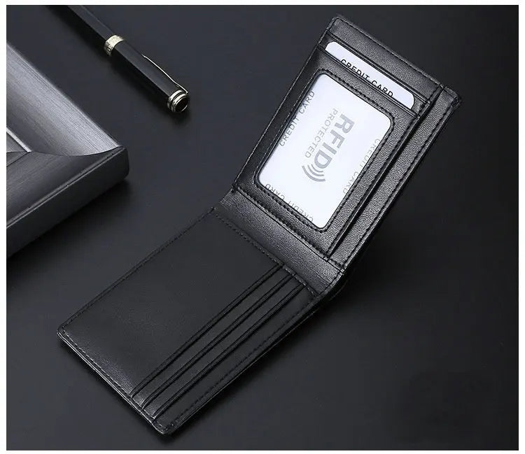 GENODERN RFID Blocking Men Mini Leather Ultra Fashion Dollar Slim Male Purse
