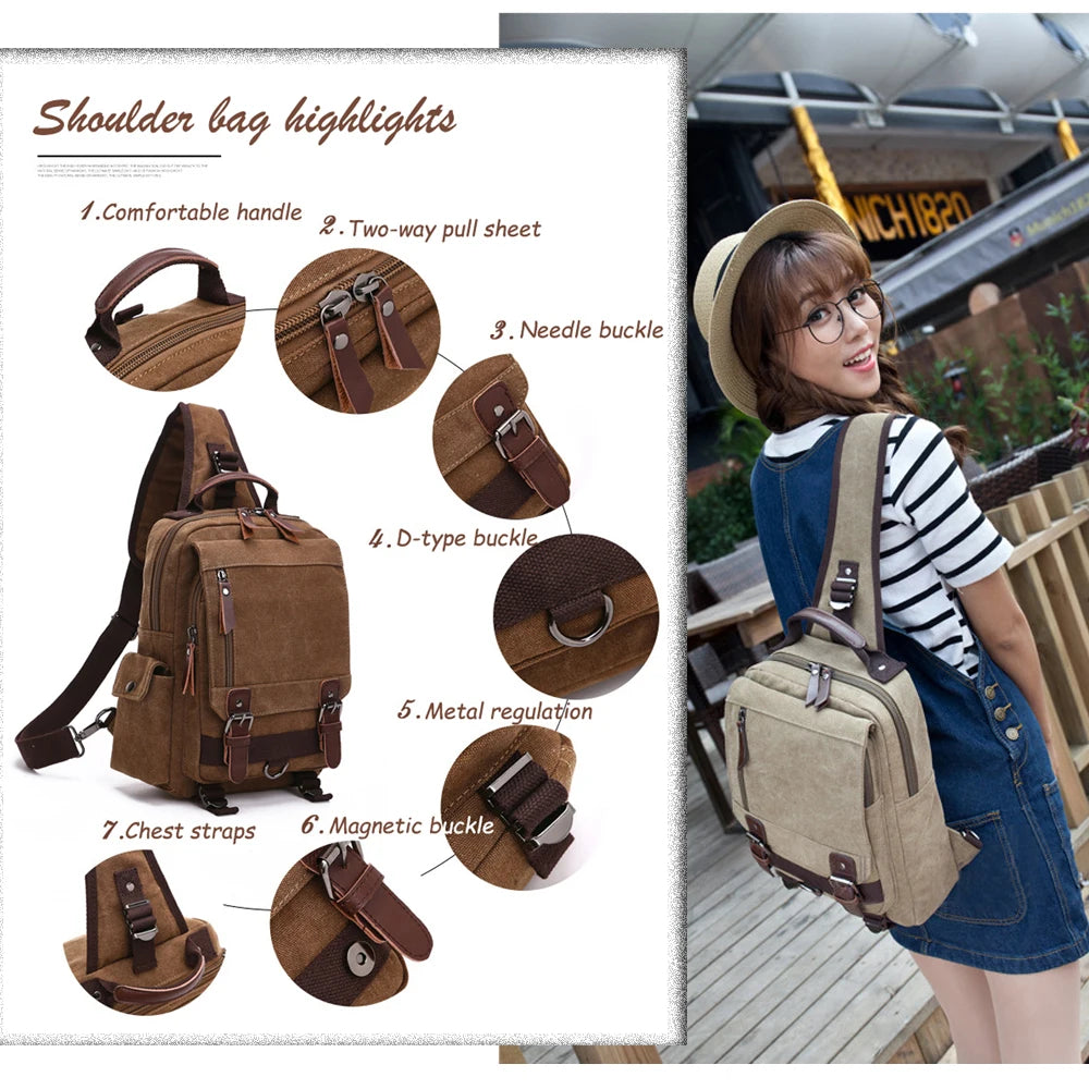 MARKROYAL Fashion Women Backpack Vintage Canvas Shoulder Bag Leisure Vogue Package Duffel Bag Wild School Bags For Teenage Girls