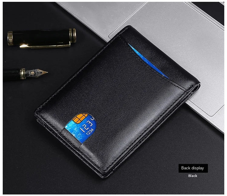 GENODERN RFID Blocking Men Mini Leather Ultra Fashion Dollar Slim Male Purse