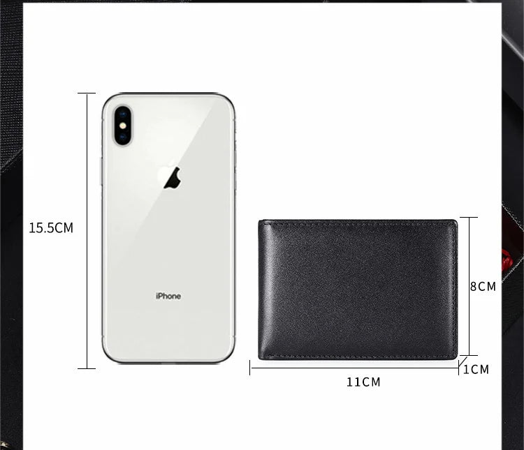 GENODERN RFID Blocking Men Mini Leather Ultra Fashion Dollar Slim Male Purse