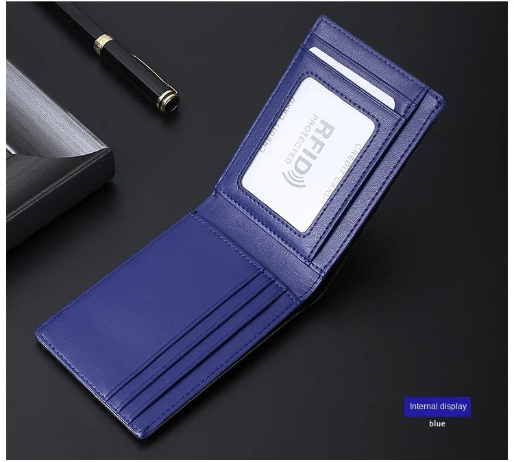GENODERN RFID Blocking Men Mini Leather Ultra Fashion Dollar Slim Male Purse