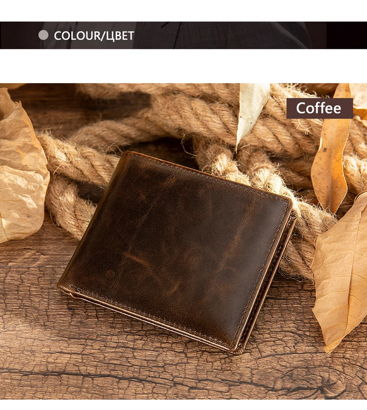 WESTAL RFID Men's Wallet Luxury Purse For Men Designer Wallet Men's Coin Purse Credit Card Holder Wallet For Men Money Bags 7313