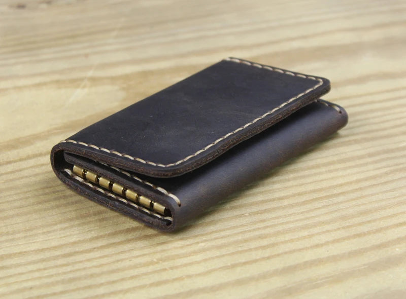 High Class Handmade Men Genuine Leather Key Holder Leather Key Wallet Men Housekeeper Women Key Case Bag key organizer pouch