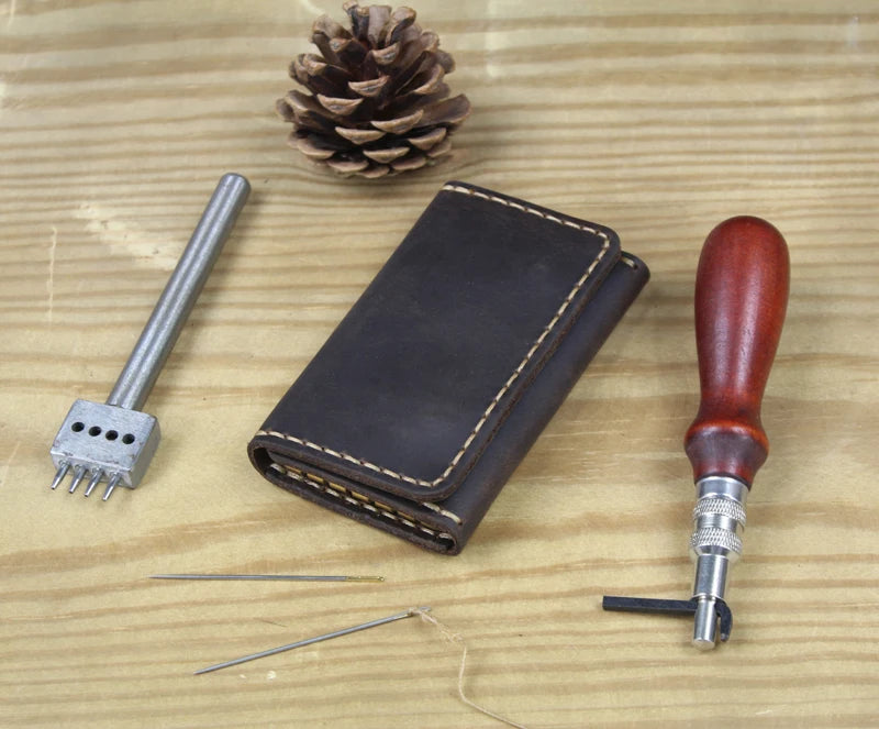 High Class Handmade Men Genuine Leather Key Holder Leather Key Wallet Men Housekeeper Women Key Case Bag key organizer pouch