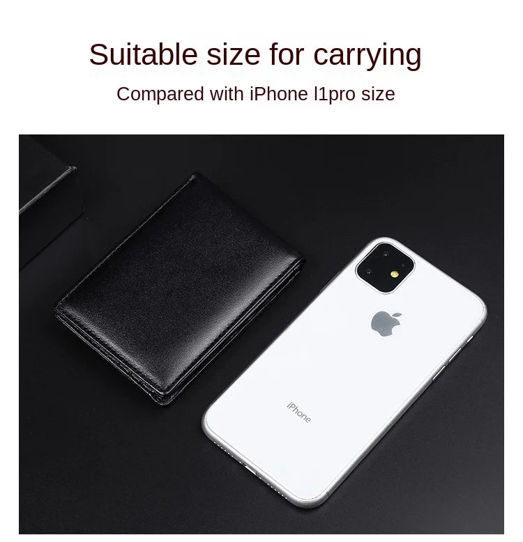 GENODERN RFID Blocking Men Mini Leather Ultra Fashion Dollar Slim Male Purse