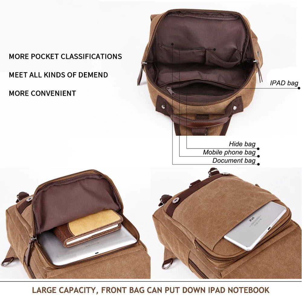 MARKROYAL Fashion Women Backpack Vintage Canvas Shoulder Bag Leisure Vogue Package Duffel Bag Wild School Bags For Teenage Girls