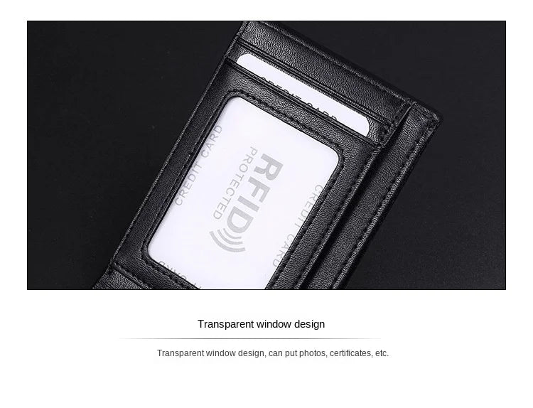 GENODERN RFID Blocking Men Mini Leather Ultra Fashion Dollar Slim Male Purse