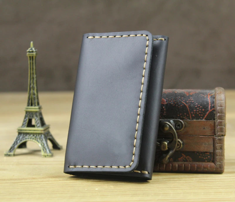 High Class Handmade Men Genuine Leather Key Holder Leather Key Wallet Men Housekeeper Women Key Case Bag key organizer pouch