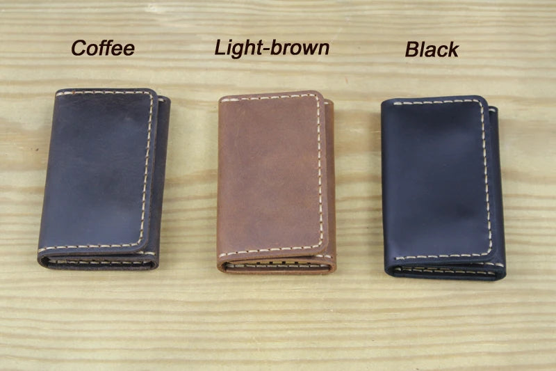 High Class Handmade Men Genuine Leather Key Holder Leather Key Wallet Men Housekeeper Women Key Case Bag key organizer pouch