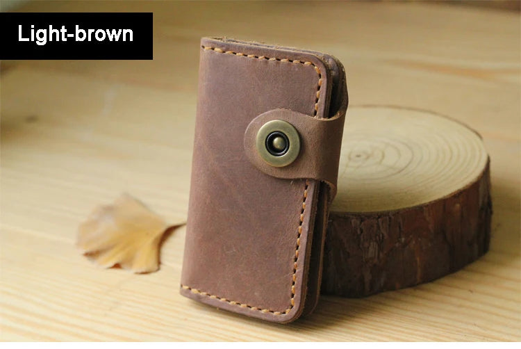 High Class Handmade Men Genuine Leather Key Holder Leather Key Wallet Men Housekeeper Women Key Case Bag key organizer pouch