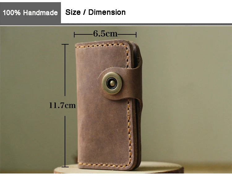 High Class Handmade Men Genuine Leather Key Holder Leather Key Wallet Men Housekeeper Women Key Case Bag key organizer pouch