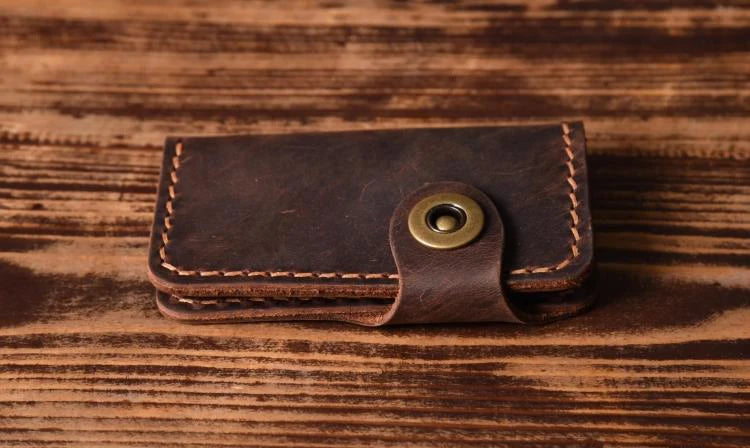 High Class Handmade Men Genuine Leather Key Holder Leather Key Wallet Men Housekeeper Women Key Case Bag key organizer pouch