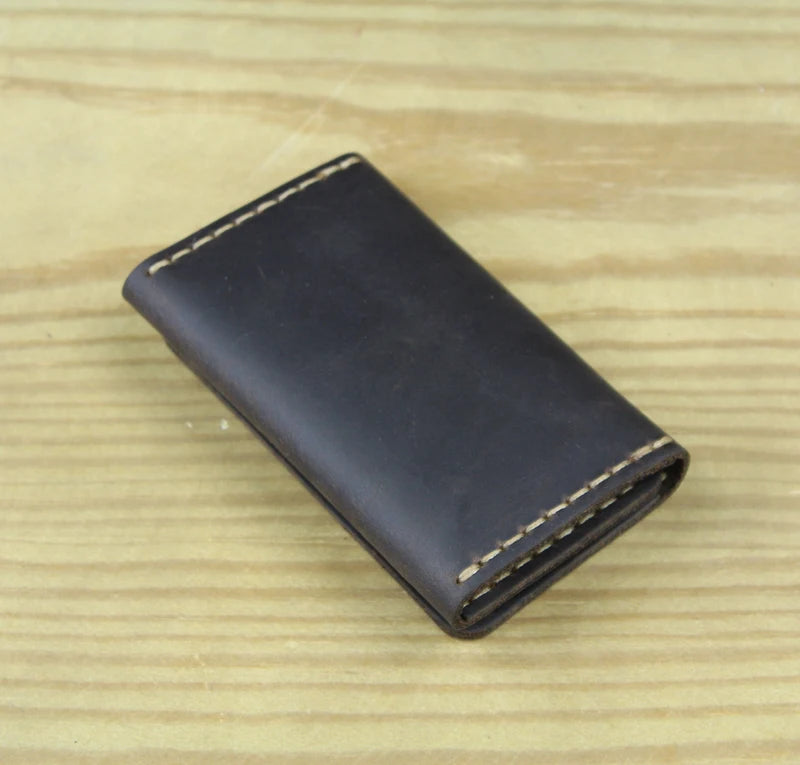 High Class Handmade Men Genuine Leather Key Holder Leather Key Wallet Men Housekeeper Women Key Case Bag key organizer pouch