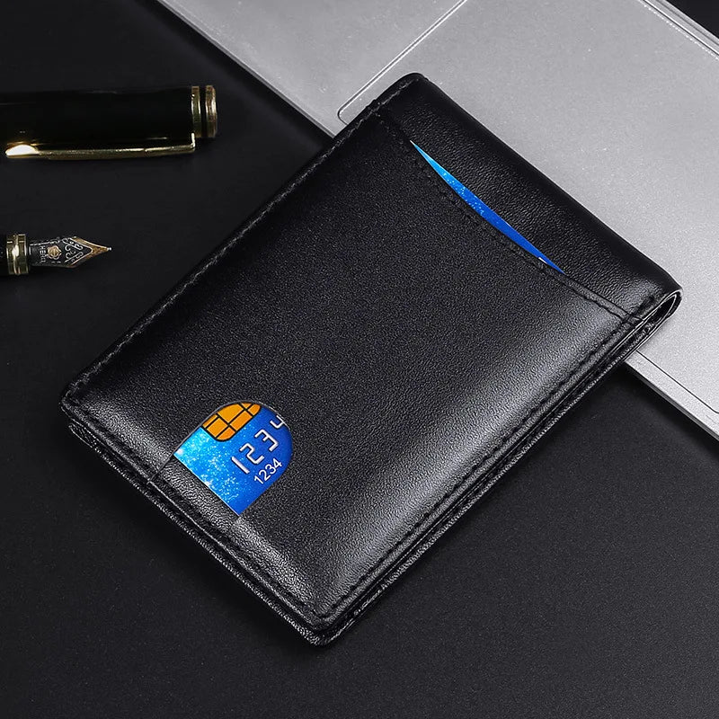 GENODERN RFID Blocking Men Mini Leather Ultra Fashion Dollar Slim Male Purse