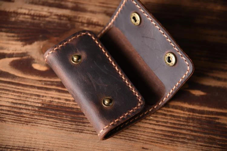 High Class Handmade Men Genuine Leather Key Holder Leather Key Wallet Men Housekeeper Women Key Case Bag key organizer pouch