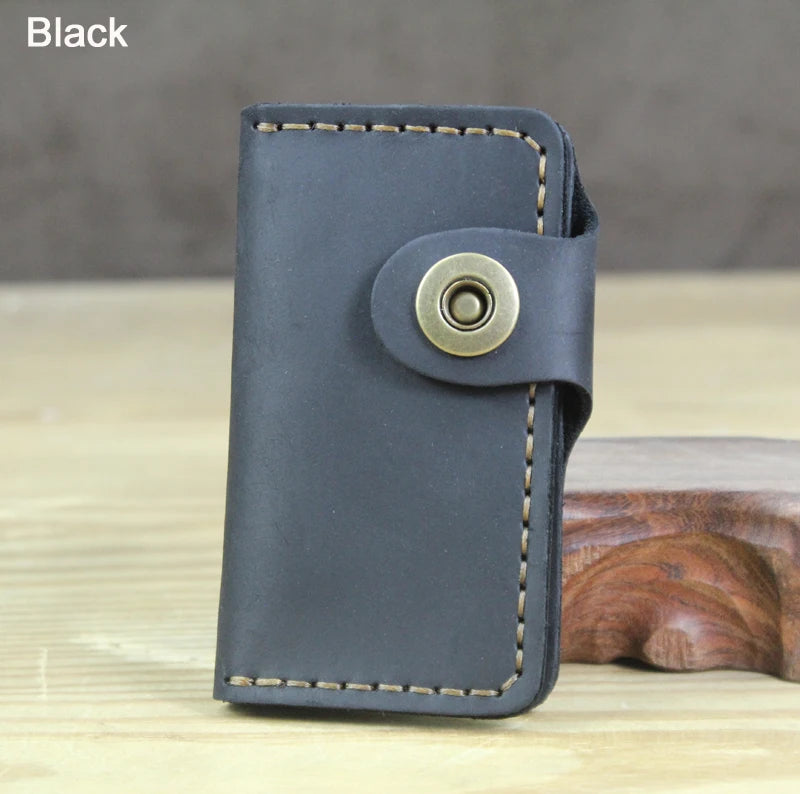 High Class Handmade Men Genuine Leather Key Holder Leather Key Wallet Men Housekeeper Women Key Case Bag key organizer pouch