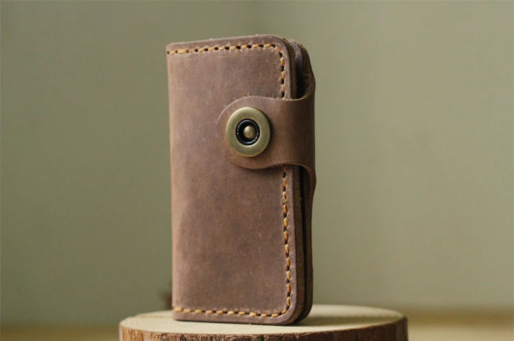 High Class Handmade Men Genuine Leather Key Holder Leather Key Wallet Men Housekeeper Women Key Case Bag key organizer pouch