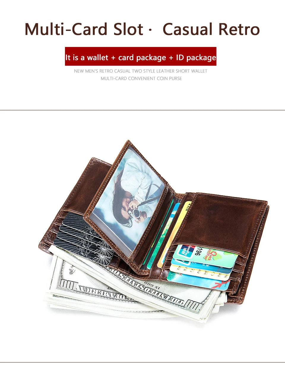 WESTAL RFID Men's Wallet Luxury Purse For Men Designer Wallet Men's Coin Purse Credit Card Holder Wallet For Men Money Bags 7313