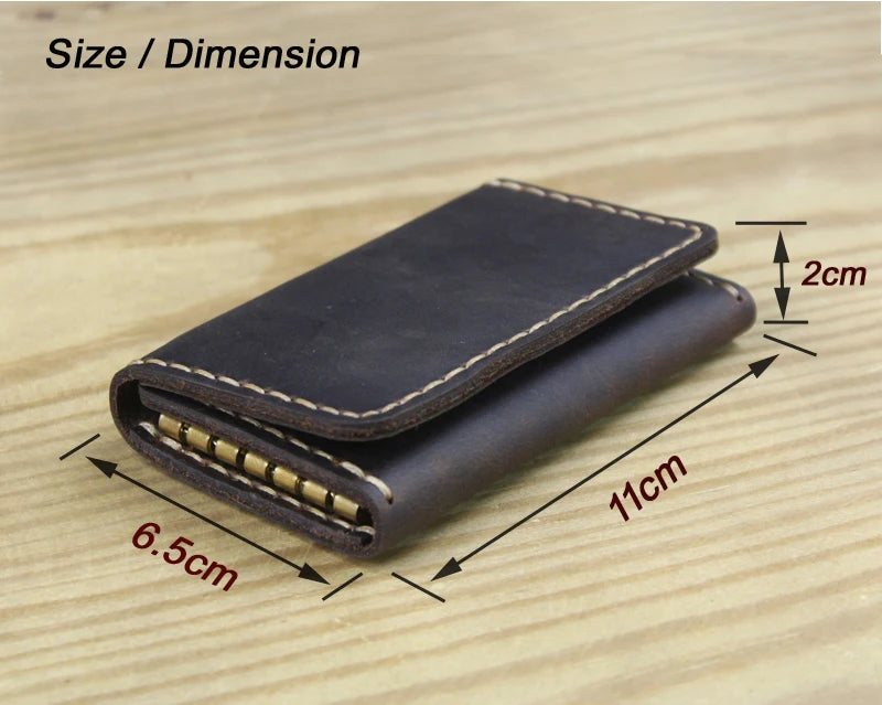 High Class Handmade Men Genuine Leather Key Holder Leather Key Wallet Men Housekeeper Women Key Case Bag key organizer pouch