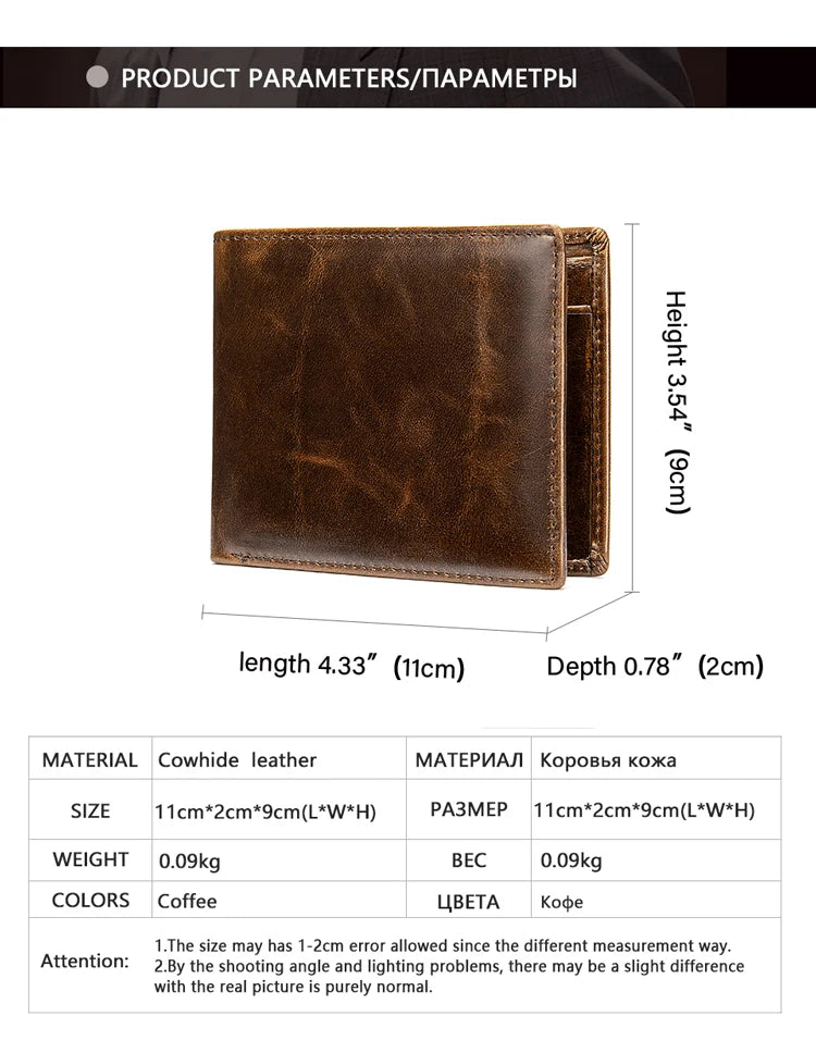 WESTAL RFID Men's Wallet Luxury Purse For Men Designer Wallet Men's Coin Purse Credit Card Holder Wallet For Men Money Bags 7313