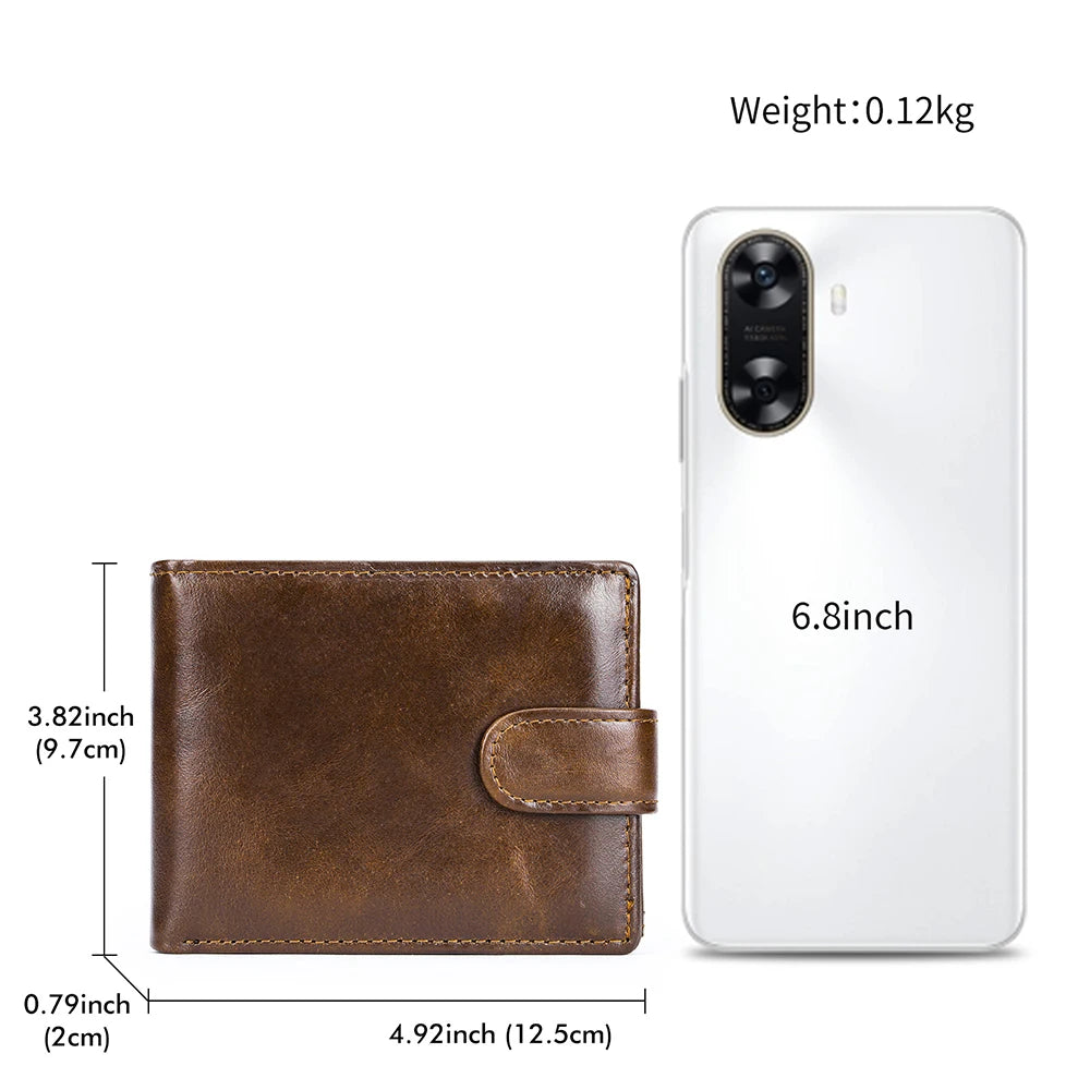 WESTAL RFID Designer Wallet Men Genuine Leather RFID Wallet Front Coin Pocket Purse Money Bag Leather Card Holder Wallet for Men