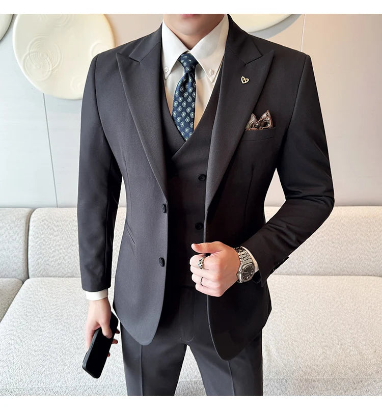 Men’s Slim-Fit Three-Piece Suit