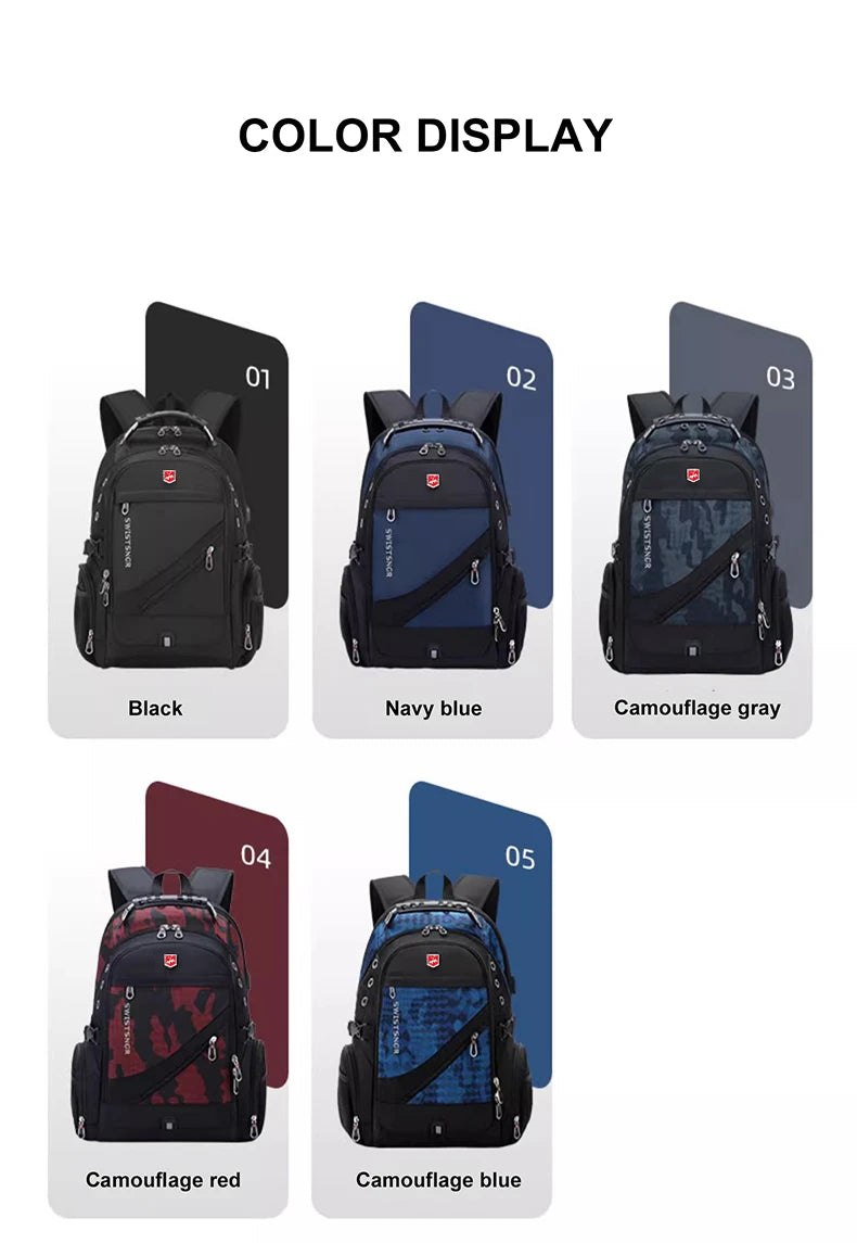 2025 Waterproof 17/20 Inch Laptop Backpack Men Airplane Travel Backpack Women Oxford Rucksack Male School Bag modern Mochila