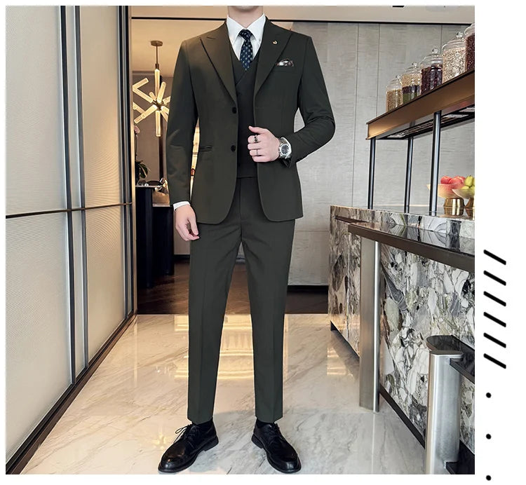 Men’s Slim-Fit Three-Piece Suit