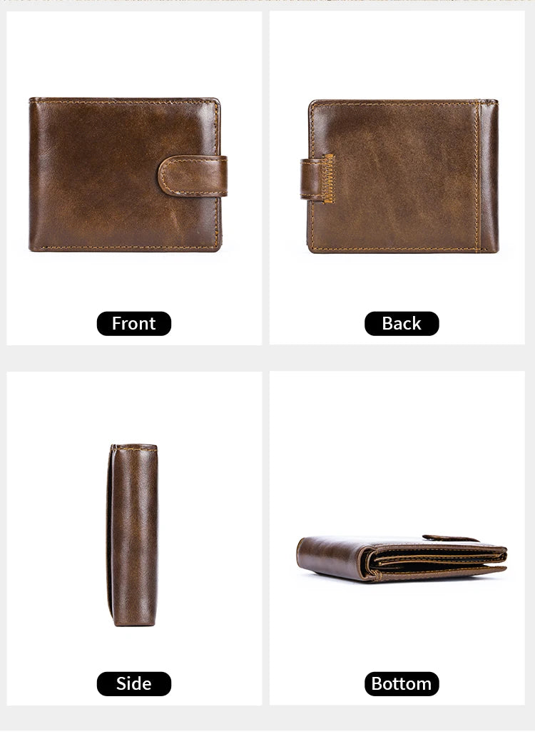 WESTAL RFID Designer Wallet Men Genuine Leather RFID Wallet Front Coin Pocket Purse Money Bag Leather Card Holder Wallet for Men