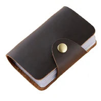 Luxury Handmade Genuine Leather Card Wallet Men Credit Card holder Women ID Sleeve Name Card Holder Cowhide Business Card Case
