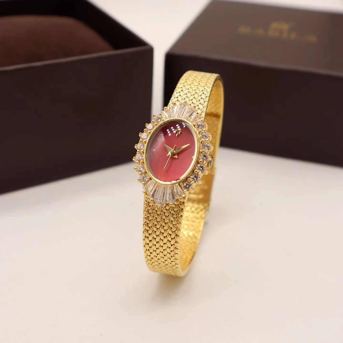Women Watch for Girls Quartz Reloj Mujer Sliver Gold Diamond Orologio Ladies Vintage Oval Wristwatch Stainless Steel Band Clock