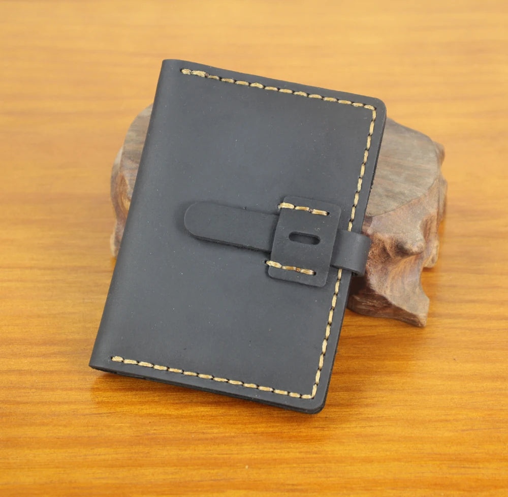 Luxury Handmade Genuine Leather Card Wallet Men Credit Card holder Women ID Sleeve Name Card Holder Cowhide Business Card Case