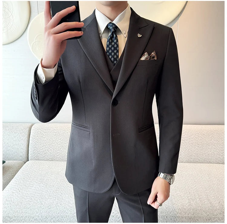 Men’s Slim-Fit Three-Piece Suit