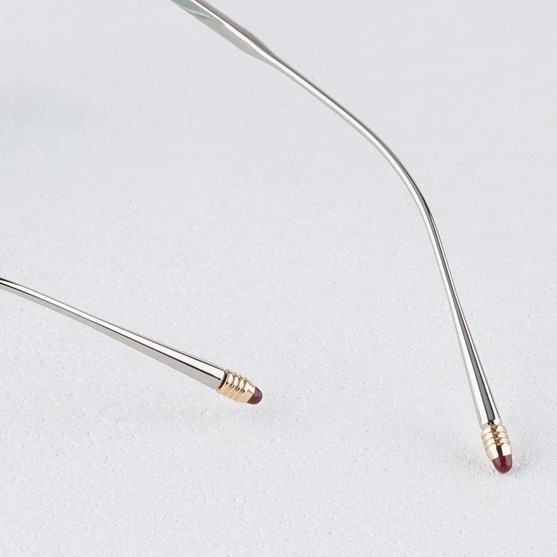 JMM ELDORADO Rimless Square High Quality Alloy Polygon Sunglasses Uv400 Men and Women Personalization Eyeglasses with Case