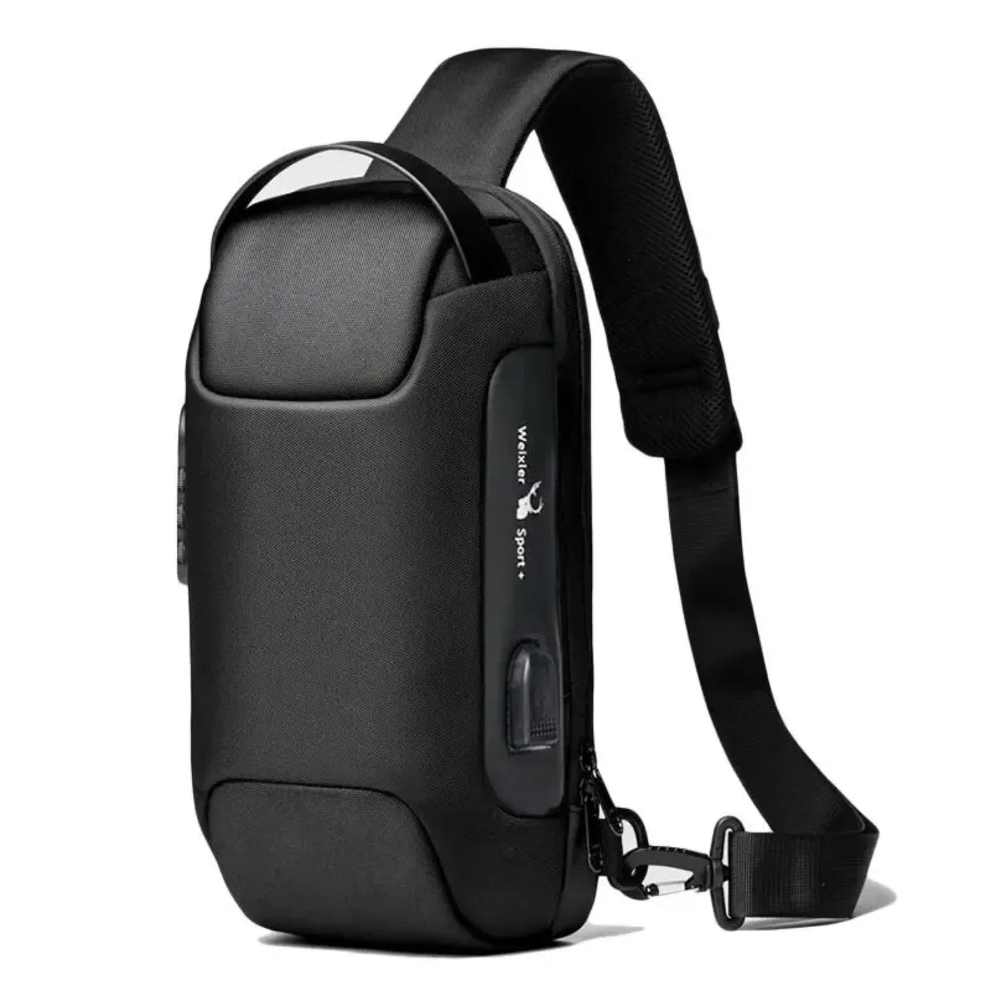 Men's Waterproof USB Oxford Crossbody Bag Anti-theft Shoulder Sling Bag Multifunction Short Travel Messenger Chest Pack For Male