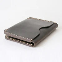 Vintage Handmade Crazy Horse Genuine Leather Card Wallet Small Purse Men Credit Card Holder Women Bus Card Sleeve ID Card Holder